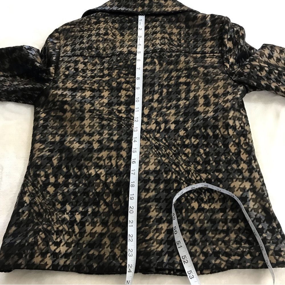 Tribal Women's 8 2-PC Skirt And Blazer Suit Set Brown Black Houndstooth Preppy - Picture 15 of 15